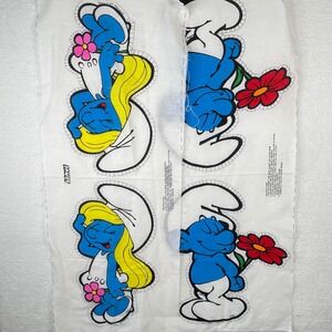 Vintage The Smurfs Smurfette Cut and Sew Fabric Panels DIY Plush Doll 80s Peyo